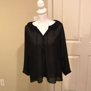 Sheer Black Blouse